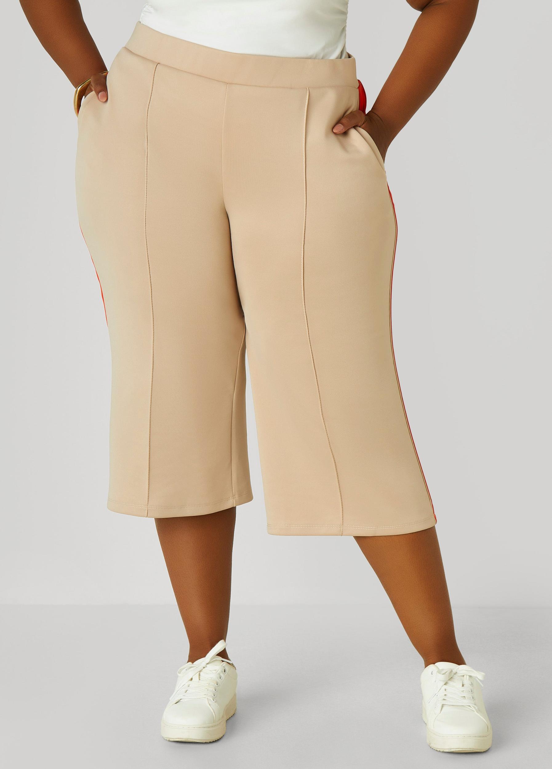 Stripe Trimmed Capris Product Image