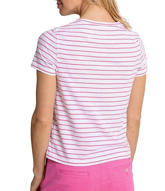 Southern Tide Knit Sunfarer Striped Crew Tee Shirt Product Image