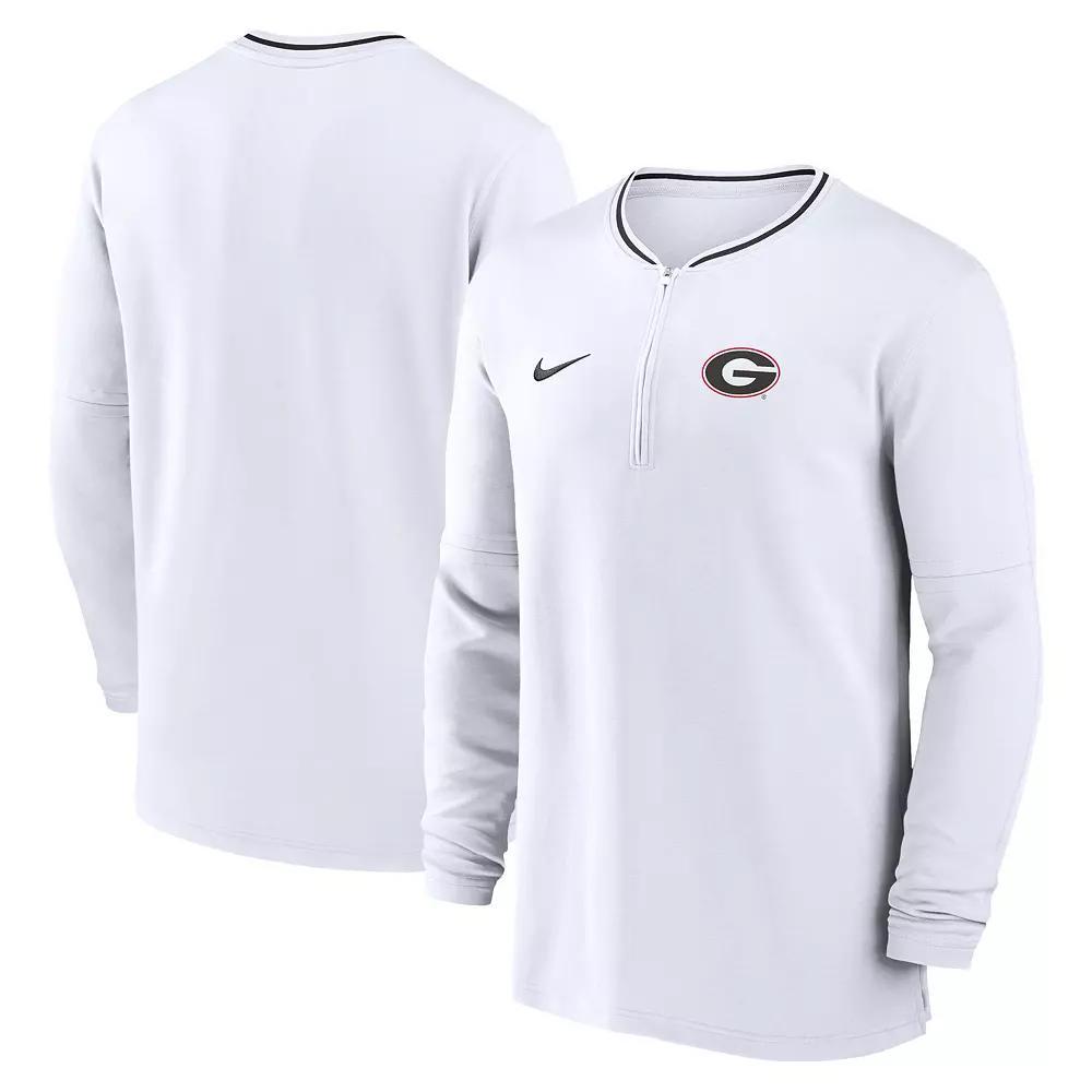 Mens Nike Georgia Bulldogs 2024 Sideline Coach Performance Half-Zip Long Sleeve Top Product Image