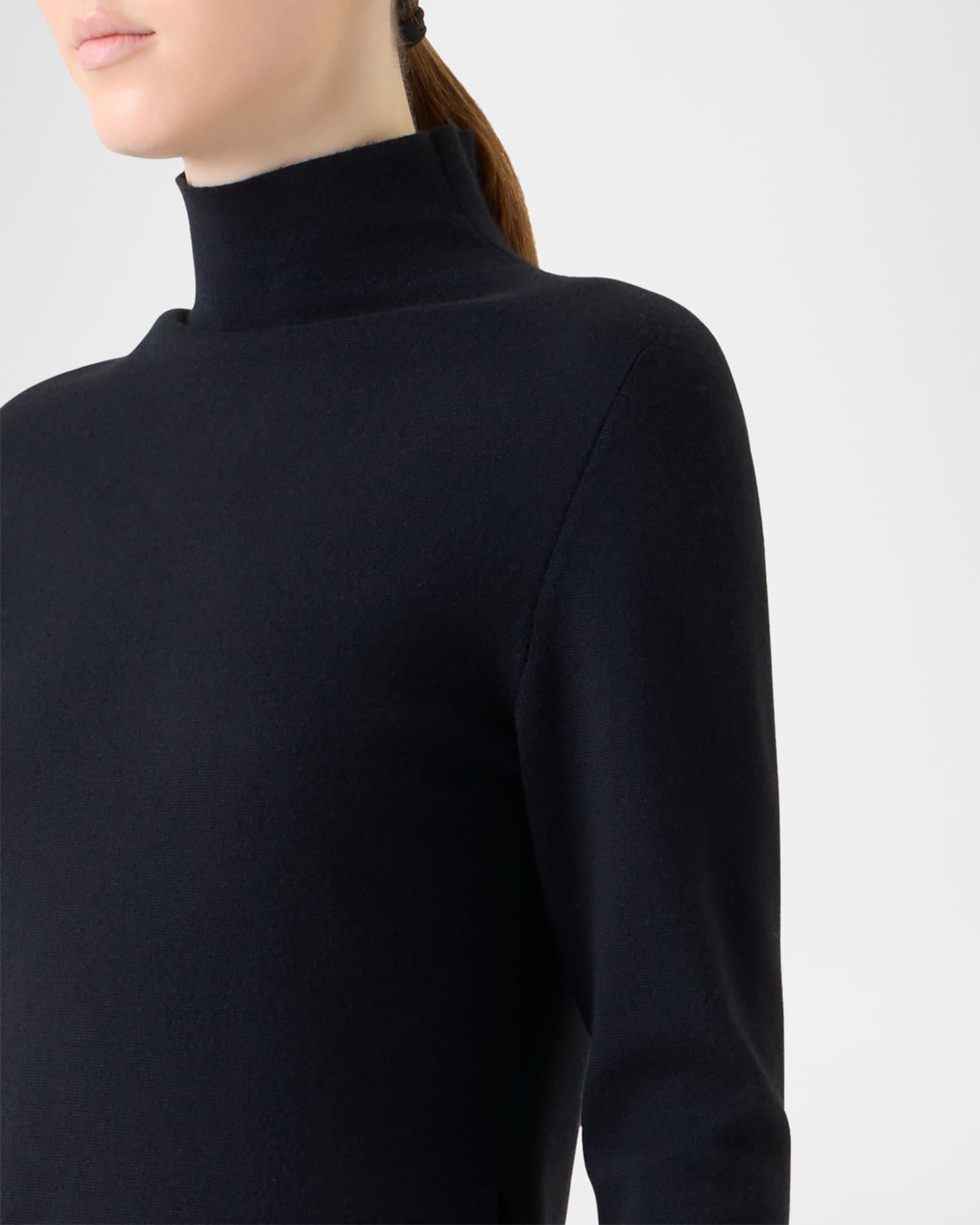 Turtleneck Cashmere-Silk Milano Knit Tunic Sweater Product Image
