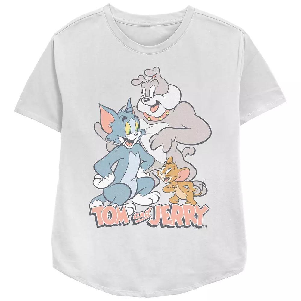 Women's Tom & Jerry Happy Pals Poster Graphic Tee, Size: XXL, White Product Image
