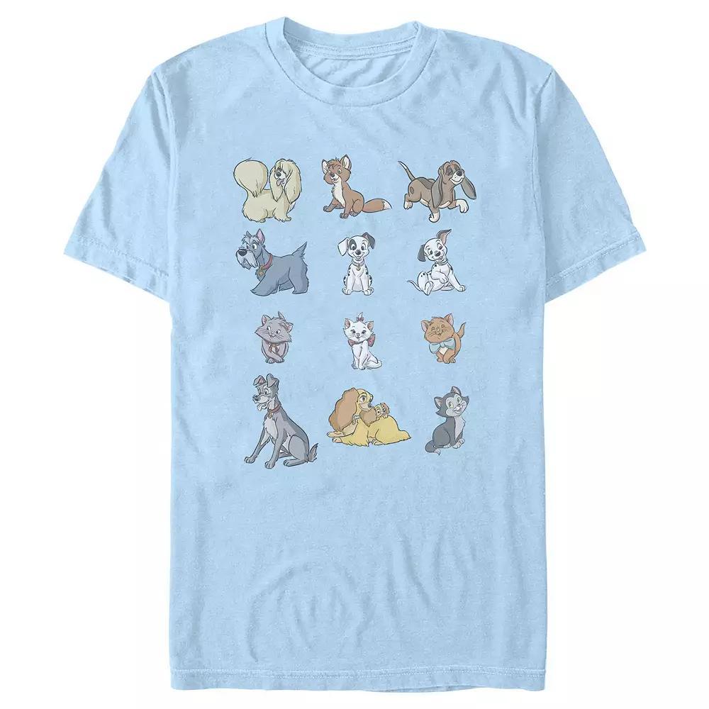 Disney's Multi-Franchise Cats And Dogs Men's Graphic Tee, Size: Small, Light Blue Product Image