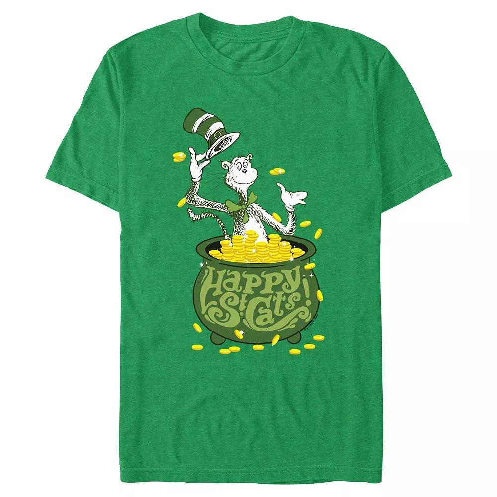 Big & Tall Happy St. Cats Graphic Tee, Men's, Size: 4XL, Kelly Grey Product Image