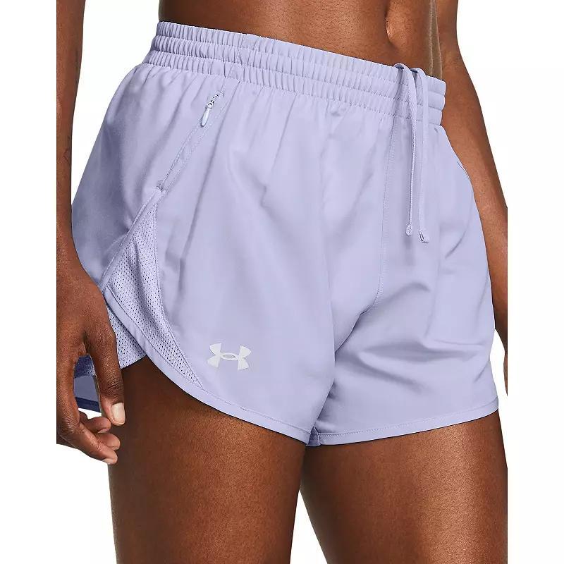 Women's Under Armour Fly-By Shorts, Size: Small, Red Product Image