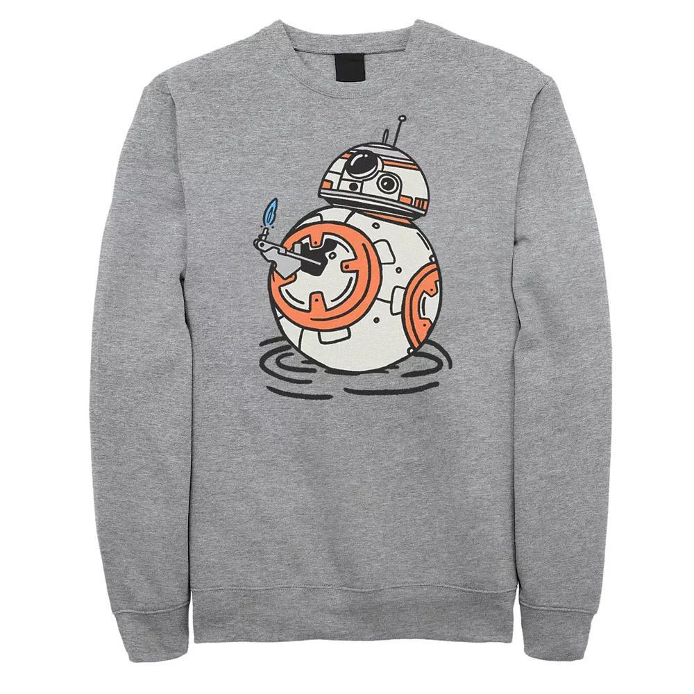 Men's Star Wars The Rise of Skywalker BB-8 Lighter Fleece Graphic Top, Size: Small, Athletic Grey Product Image
