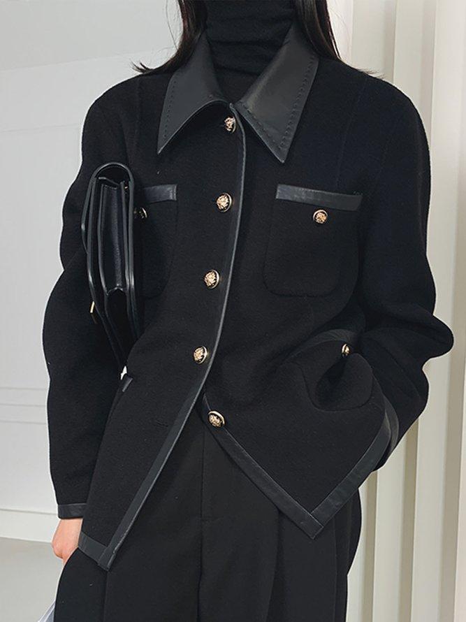 Urban Loose Split-Joint Lapel Collar Jackets Product Image