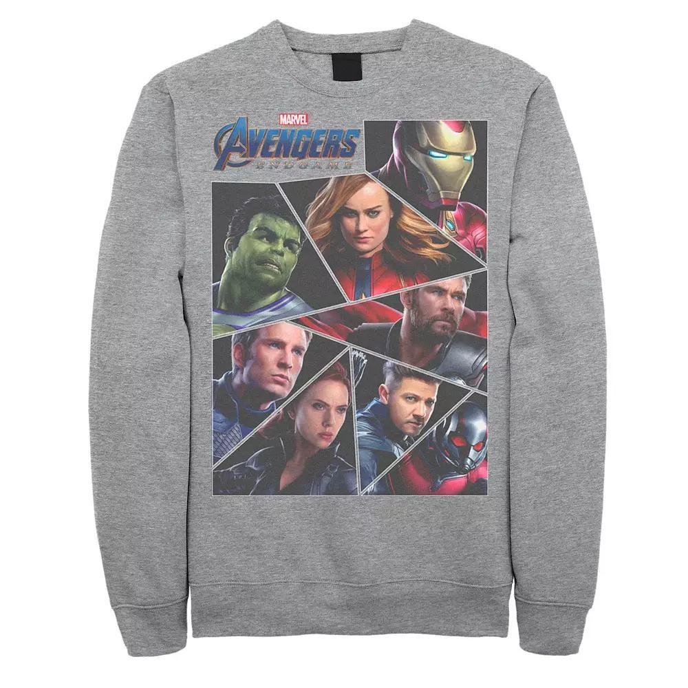 Men's Marvel Avengers Endgame Broken Character Panels Tee, Size: Large, Athletic Grey Product Image