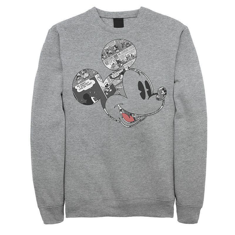 Disney's Big & Tall Mickey &Friends Mickey Mouse Comic Fill Fleece, Men's, Size: 5XB, Athletic Grey Product Image