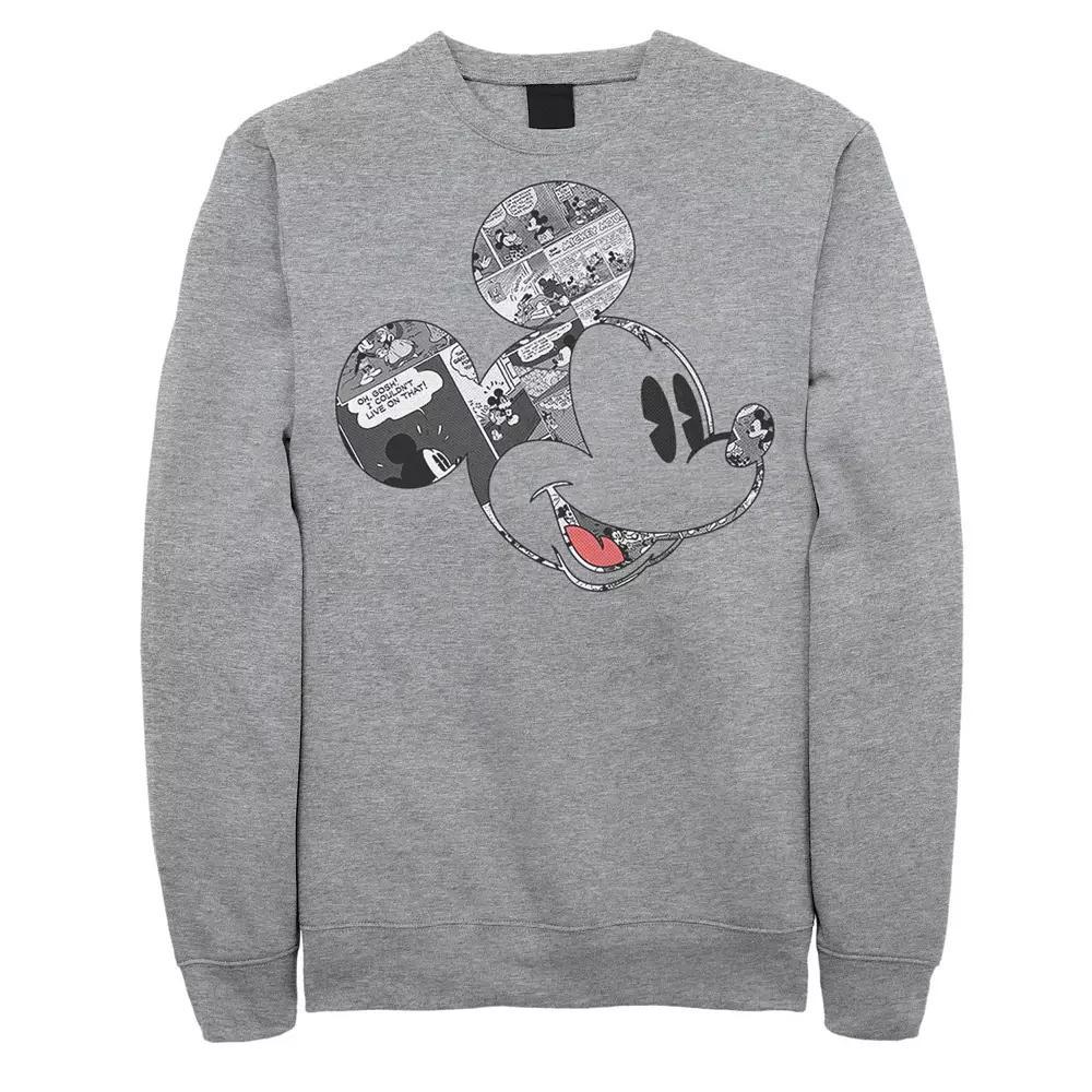 Disney's Big & Tall Mickey &Friends Mickey Mouse Comic Fill Fleece, Men's, Size: 5XB, Athletic Grey Product Image