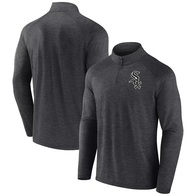 Men's Profile Black San Francisco Giants Big & Tall Raglan Quarter-Zip Top, Size: 4XB Product Image