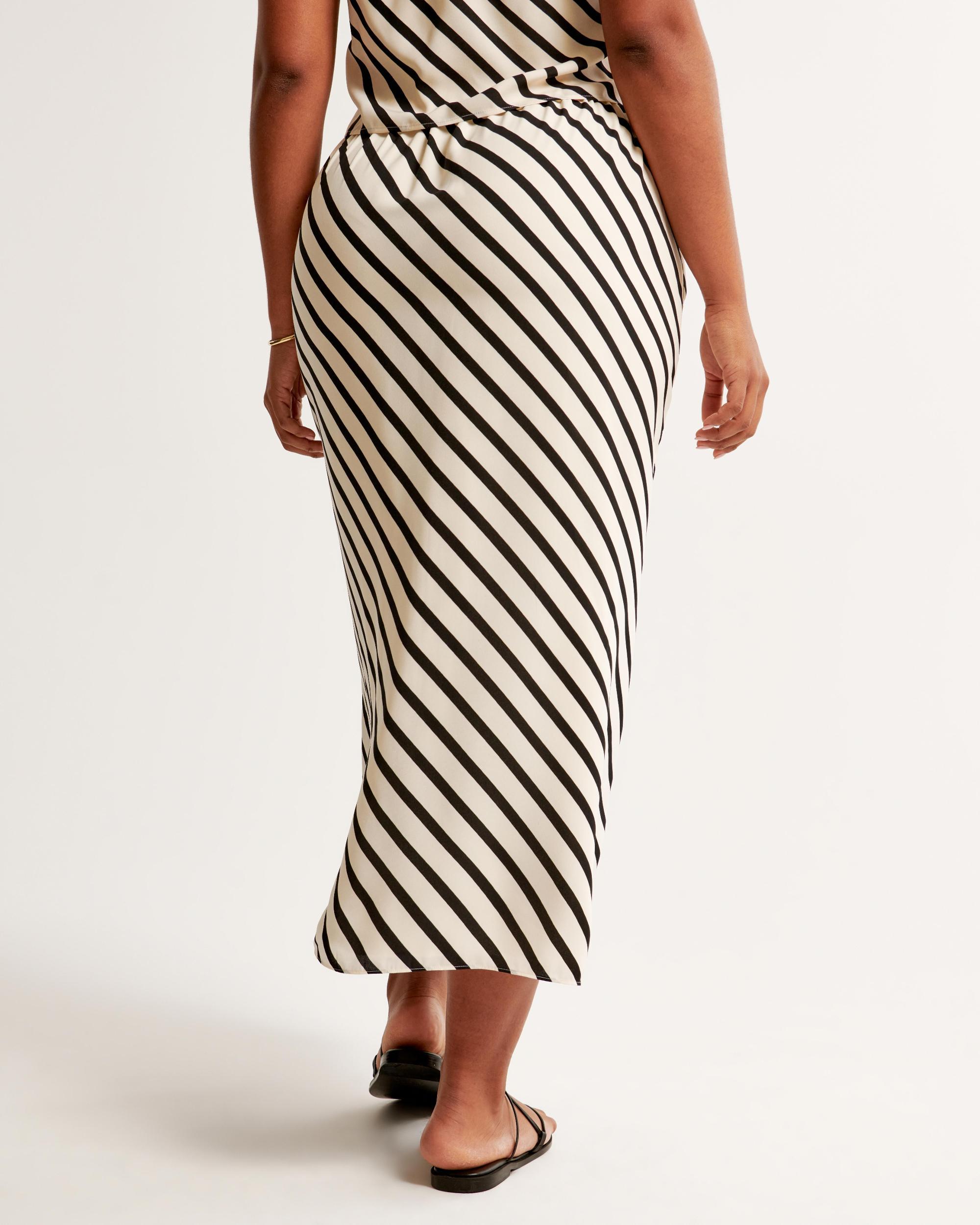 Faux Silk Maxi Skirt Product Image