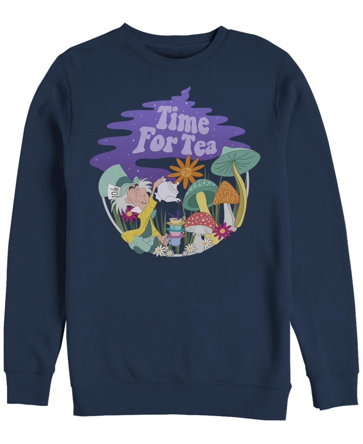 Disney's Alice In Wonderland Mad Hatter Time For Tea Men's Sweatshirt, Size: Large, Blue Product Image