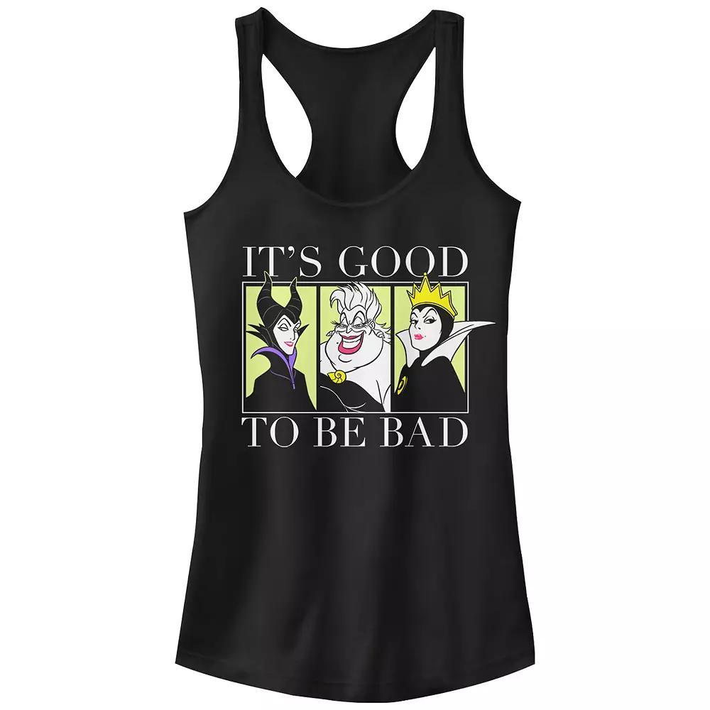 Disney Villains It's Good To Be Bad Triple Threat Juniors' Racerback Tank Top, Girl's, Size: XS, Black Product Image