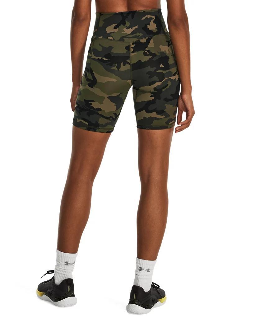 Plus Size Women's Under Armour 8-in. High-Rise Motion Bike Shorts, Size: 1XL, Black  Gray Product Image