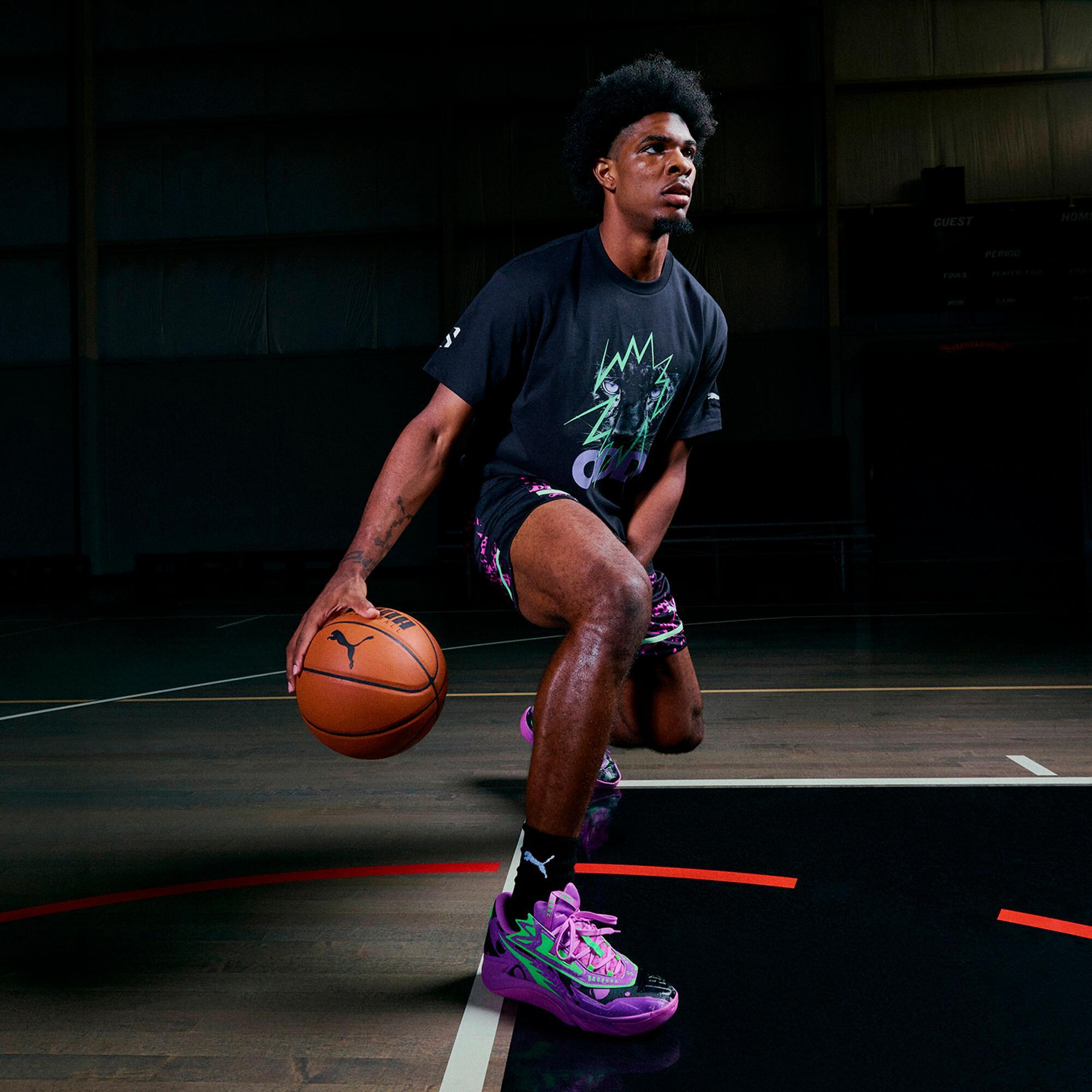 Scoot Purple Lab Men's Basketball Tee Product Image