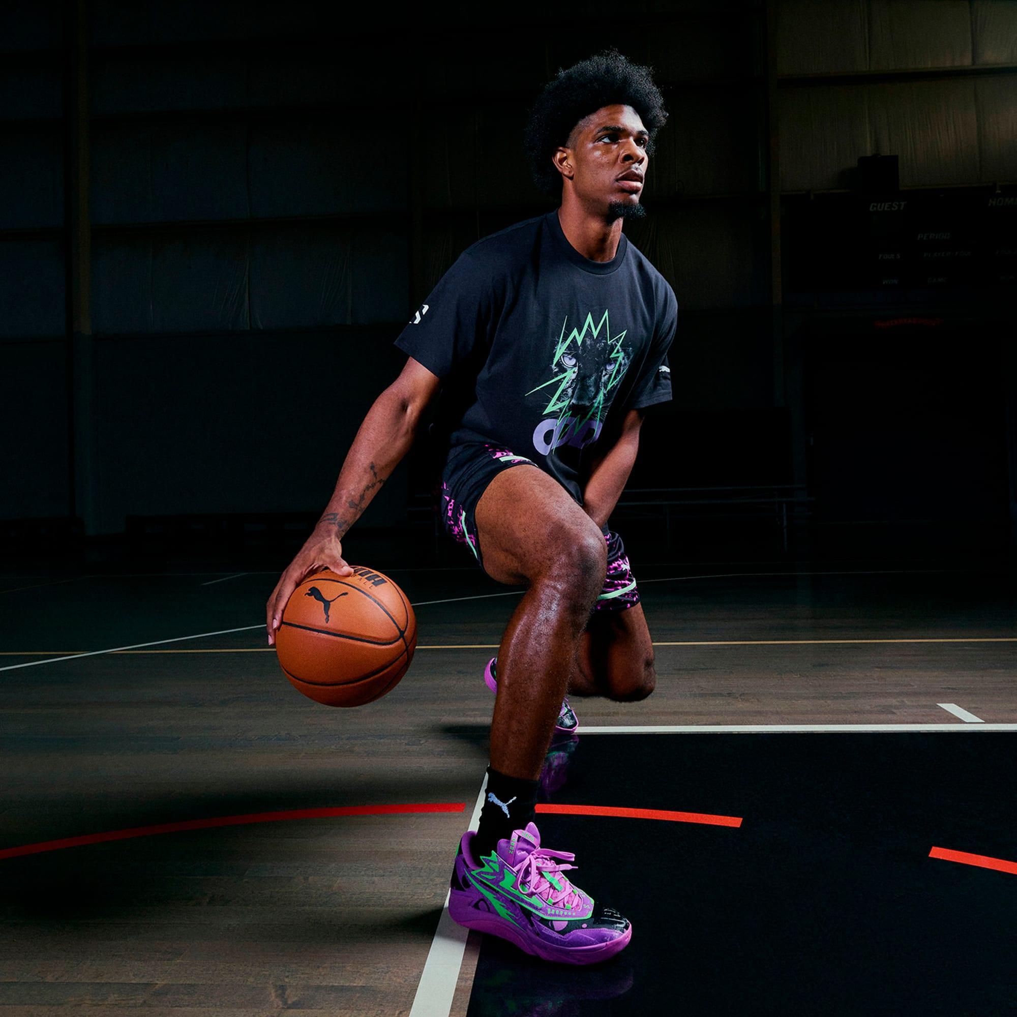 Scoot Purple Lab Men's Basketball Tee Product Image