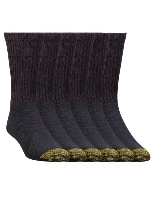 Mens GOLDTOE 6-pack Athletic Cushioned Cotton Crew Socks Product Image