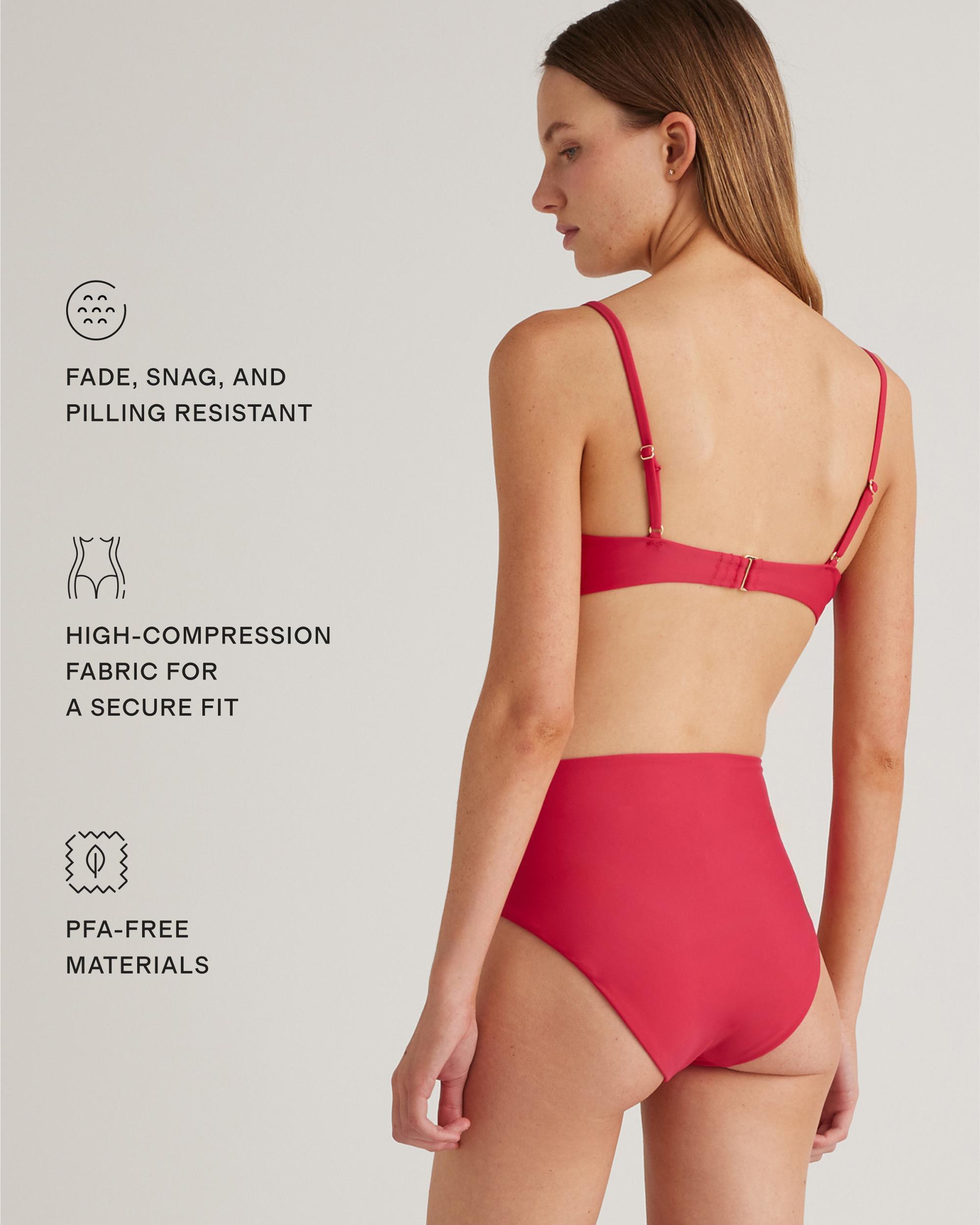 Quince | Women's Italian High-Rise Bikini Bottom Size XS, 78% Recycled Polyamide, 22% Spandex Product Image
