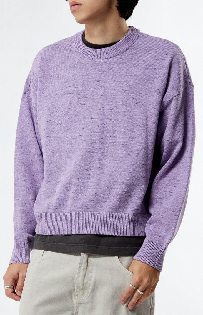 Mens Cropped Crew Sweater - Product Image