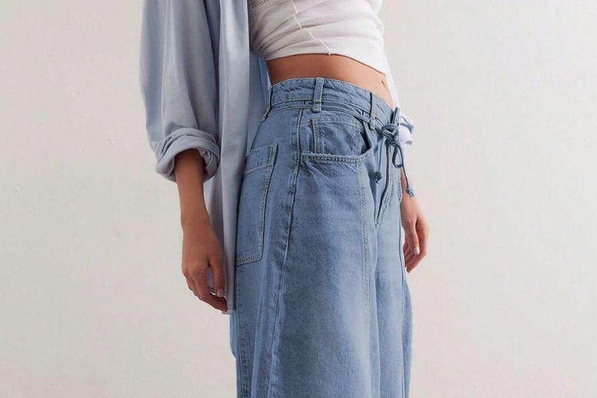 Low Rise Washed Harem Jeans Product Image