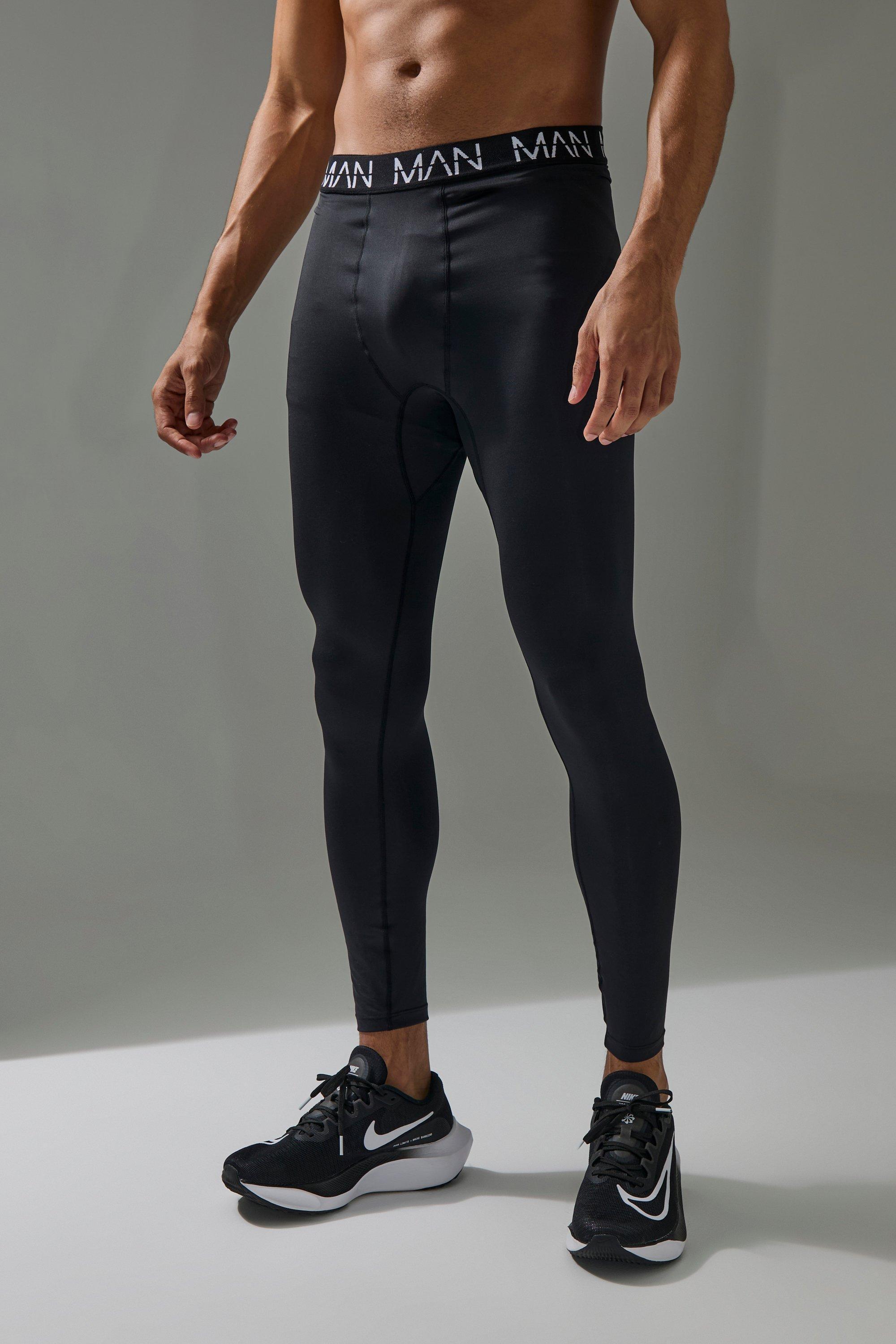 Mens Grey Man Active Base Layer Legging, Grey Product Image