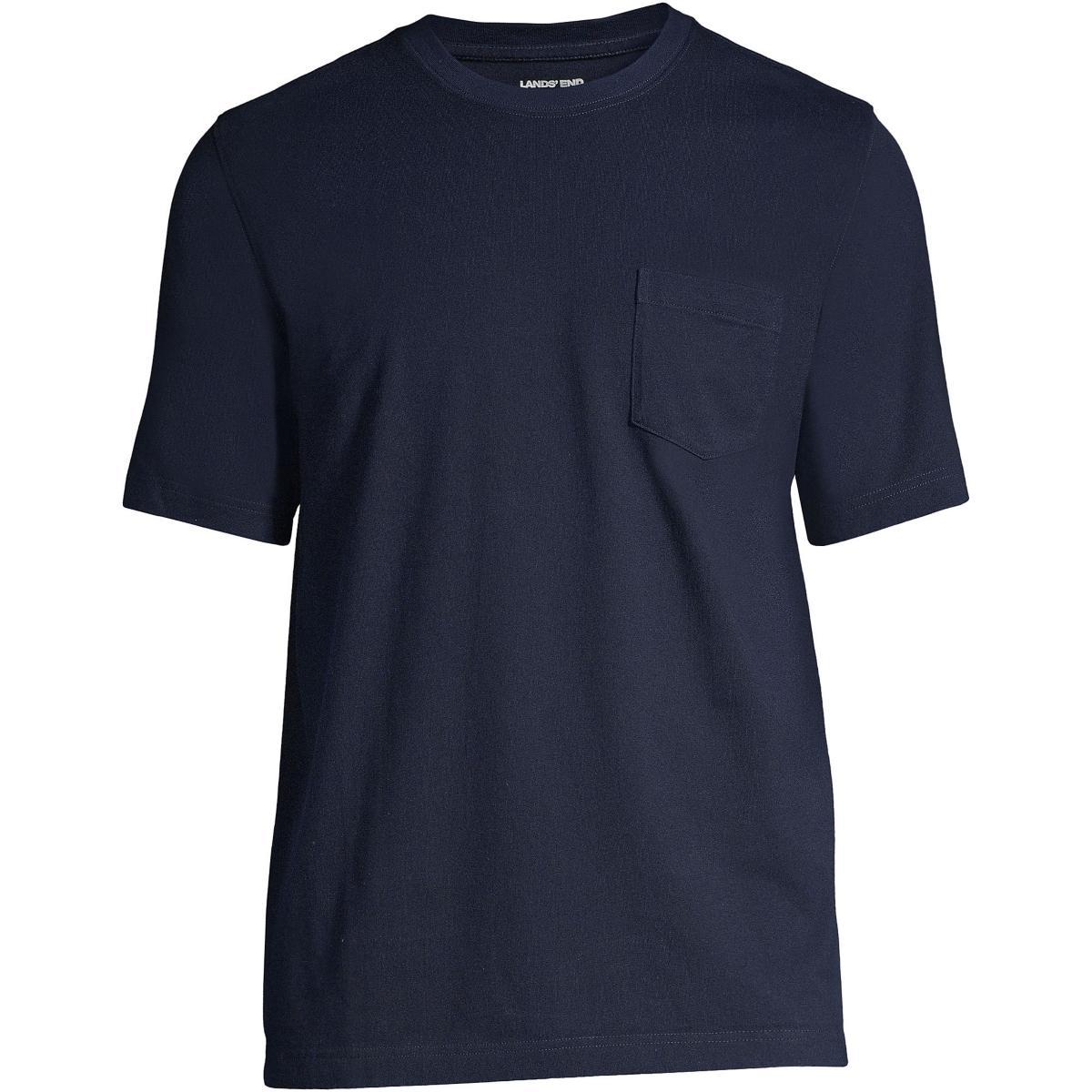 Big & Tall Lands' End Super Pocket Tee, Men's, Size: Large Tall, Gray Grey Product Image