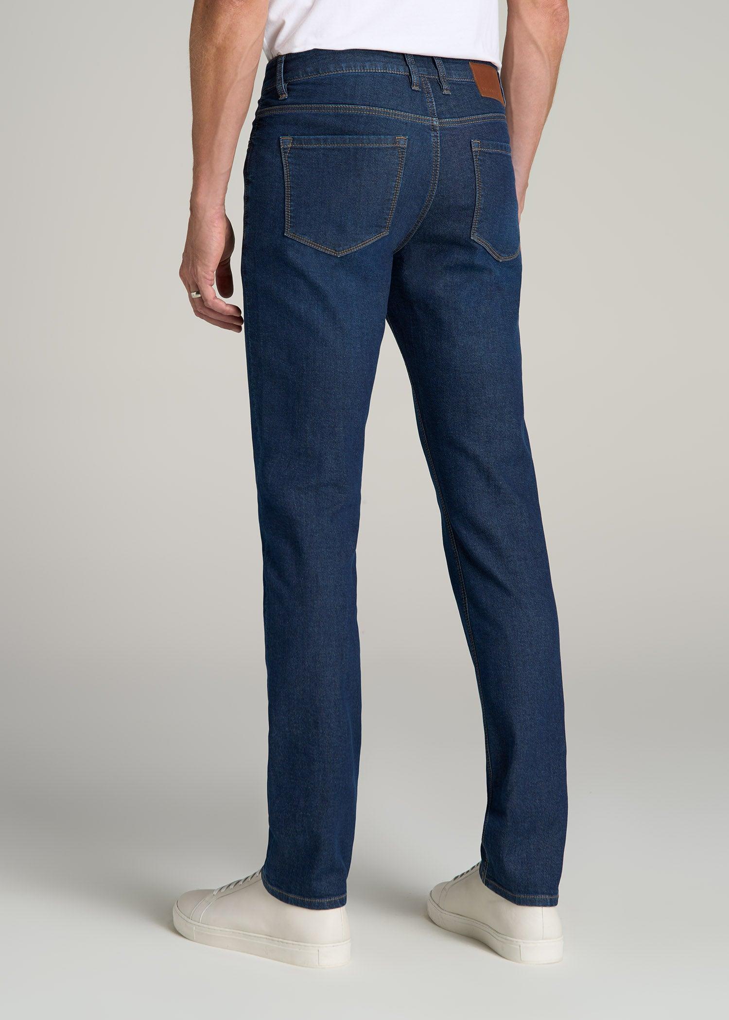 Dylan Slim Fit Fleeced Jeans for Tall Men in Colorado Blue Wash Product Image