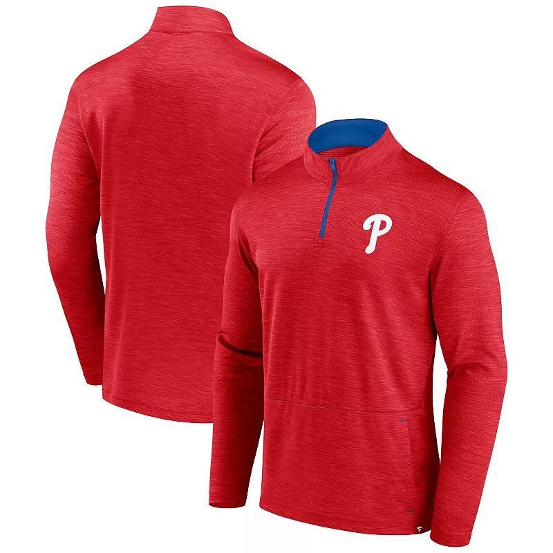 Men's Fanatics Heather Navy Milwaukee Brewers Fundamentals Quarter-Zip Pullover, Size: 3XL, Blue Product Image