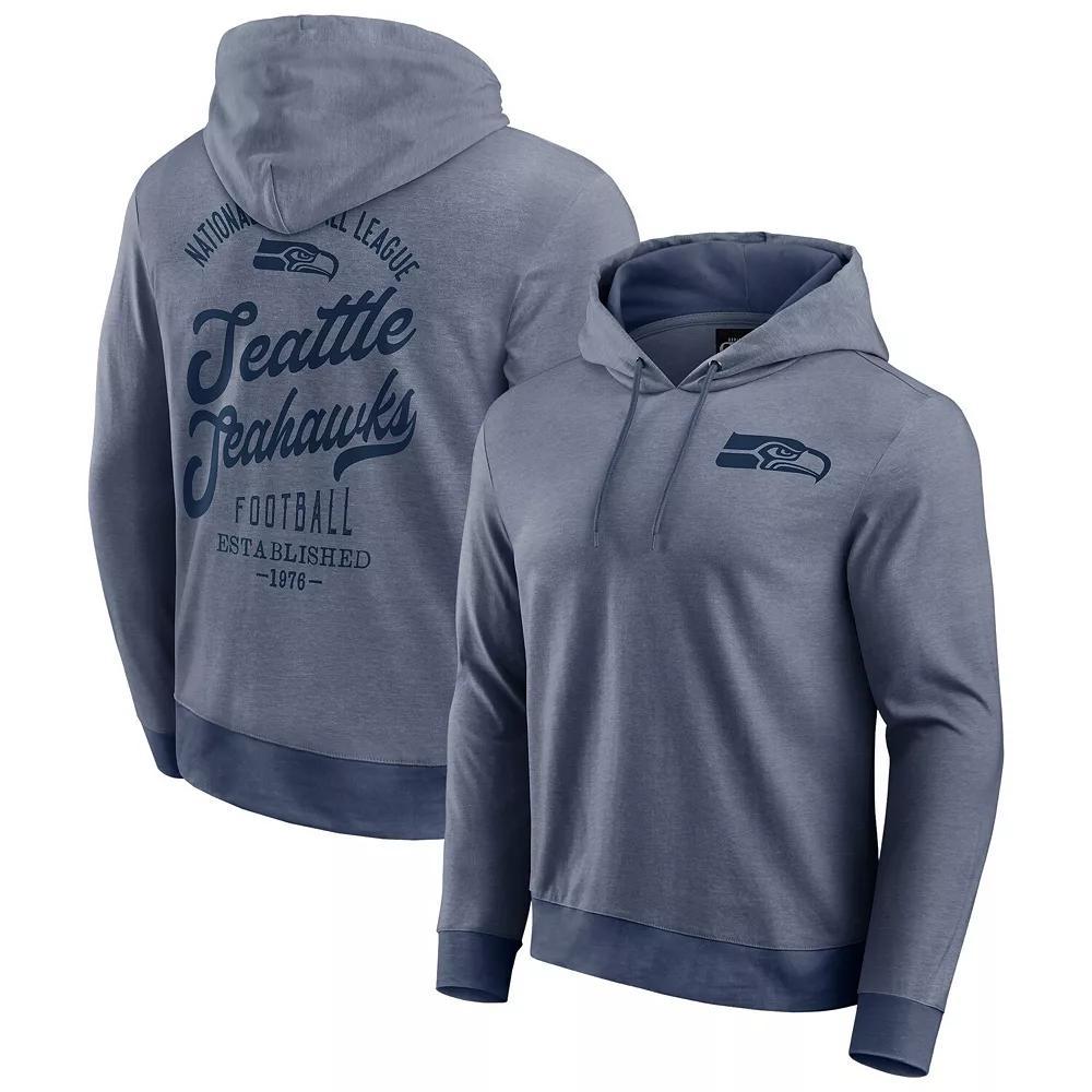 Men's Darius Rucker Collection by Fanatics College Navy Seattle Seahawks Tonal Knit Pullover Hoodie, Size: Large, Team Product Image