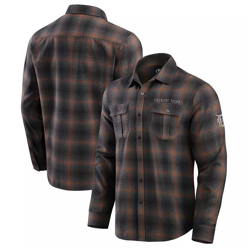 Men's Darius Rucker Collection by Fanatics Tan Minnesota Twins Classic Flannel Long Sleeve Button-Up Shirt, Size: Small, Team Product Image