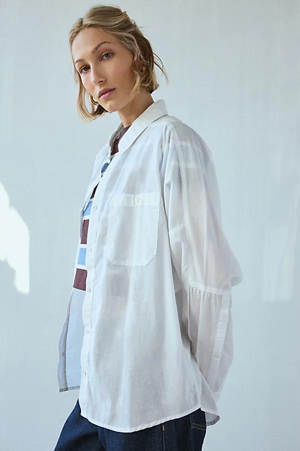 BDG Alex Breezy Cotton Oversized Button-Down Shirt Womens at Urban Outfitters Product Image