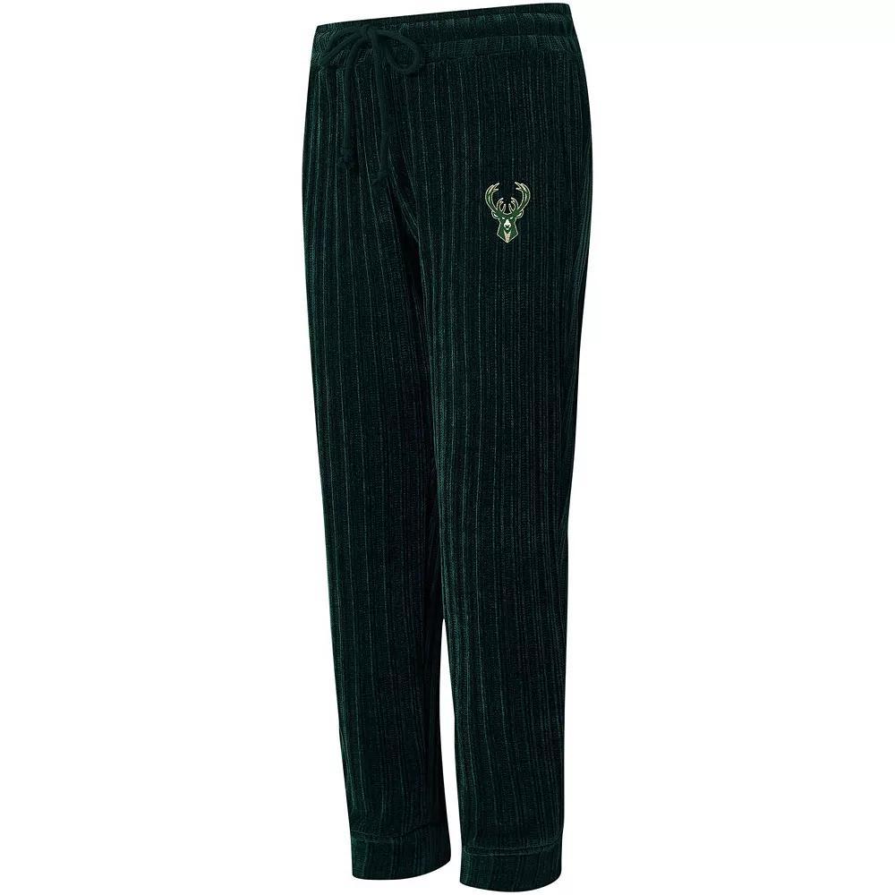 Women's College Concepts Hunter Green Milwaukee Bucks Linger Pants, Size: Medium, Team Product Image