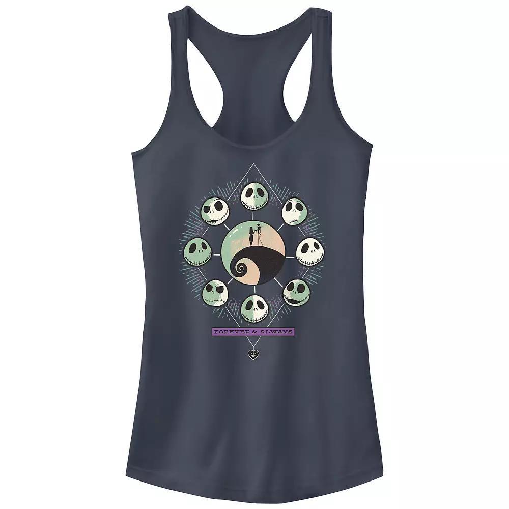 Disney's The Nightmare Before Christmas Jack Skellington Forever And Always Juniors' Racerback Tank Top, Girl's, Size: XS, Blue Product Image