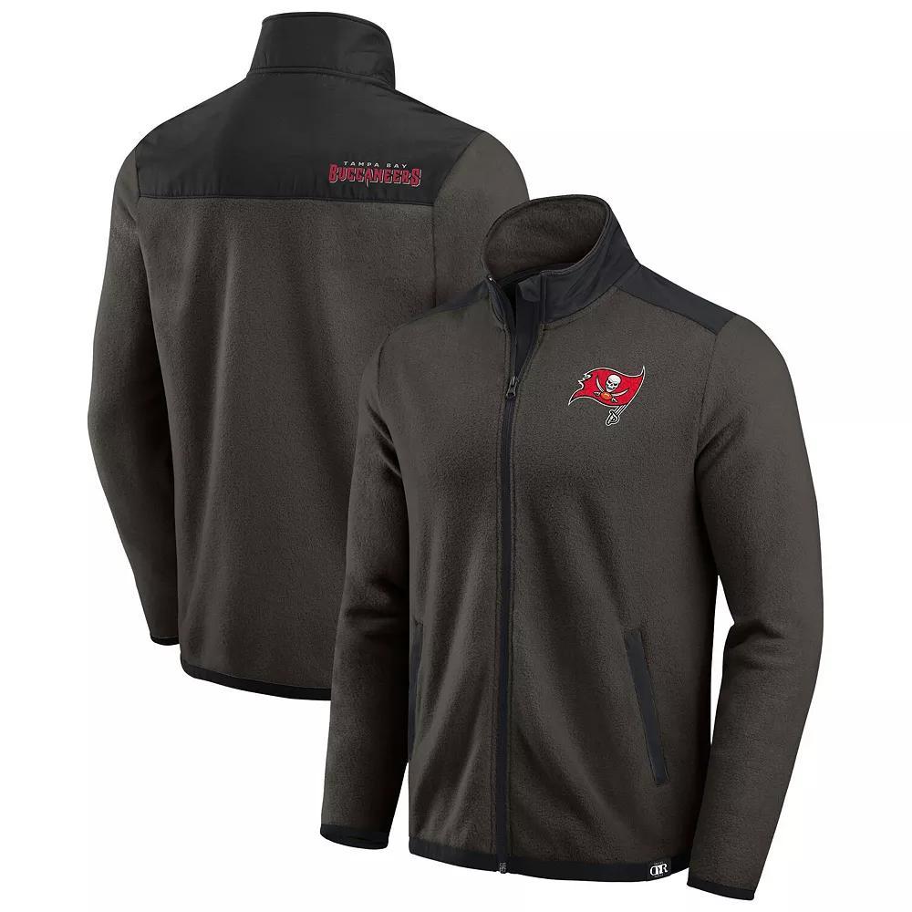 Men's Darius Rucker Collection by Fanatics Pewter Tampa Bay Buccaneers Color Block Polar Fleece Full-Zip Jacket, Size: XL, Charco Product Image