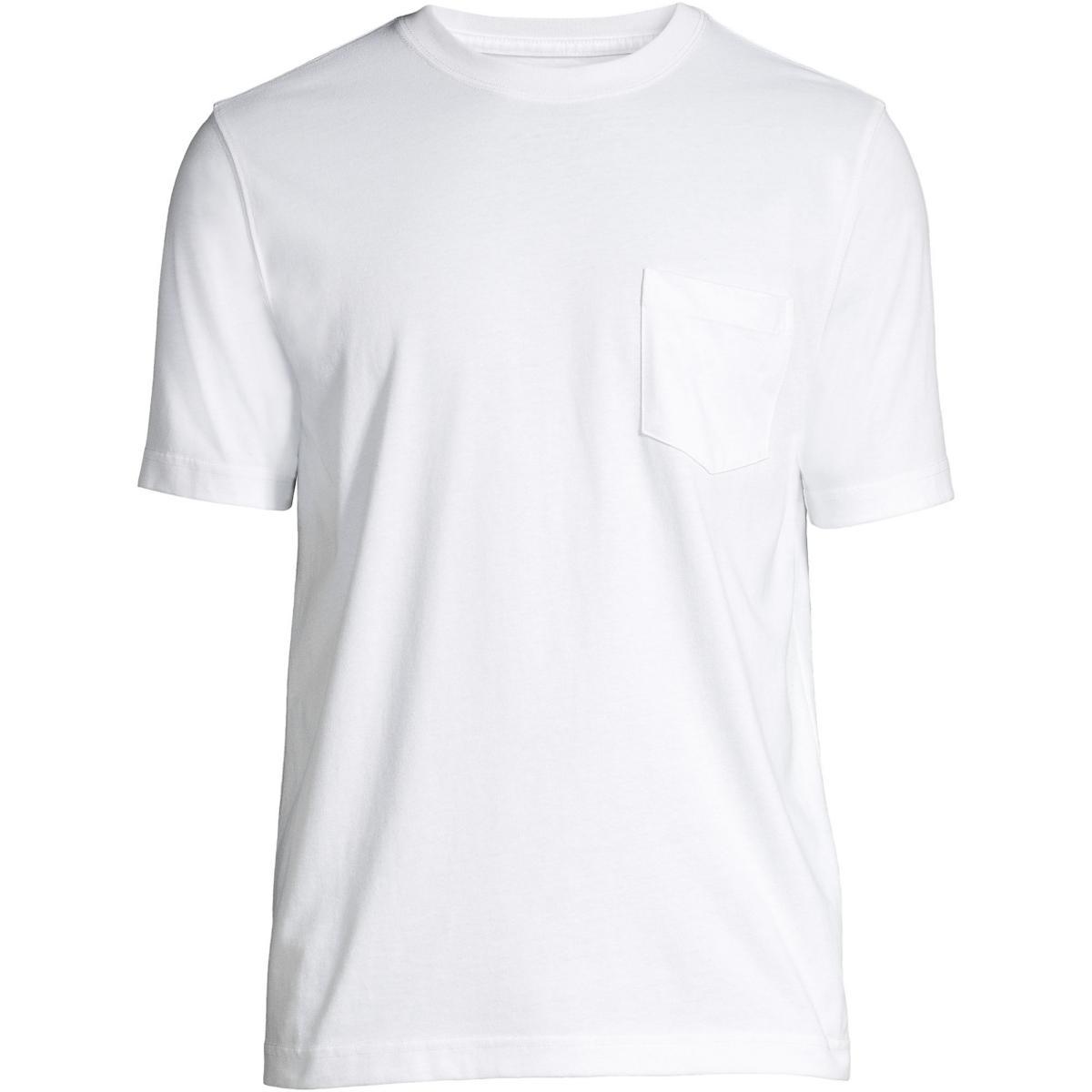 Big & Tall Lands' End Super Pocket Tee, Men's, Size: Large Tall, Gray Grey Product Image