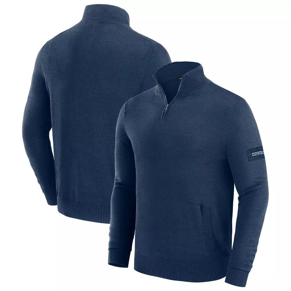 Men's J. Palmer Navy Chicago Bears Franchise Quarter-Zip Sweater, Size: 3XL, Blue Product Image