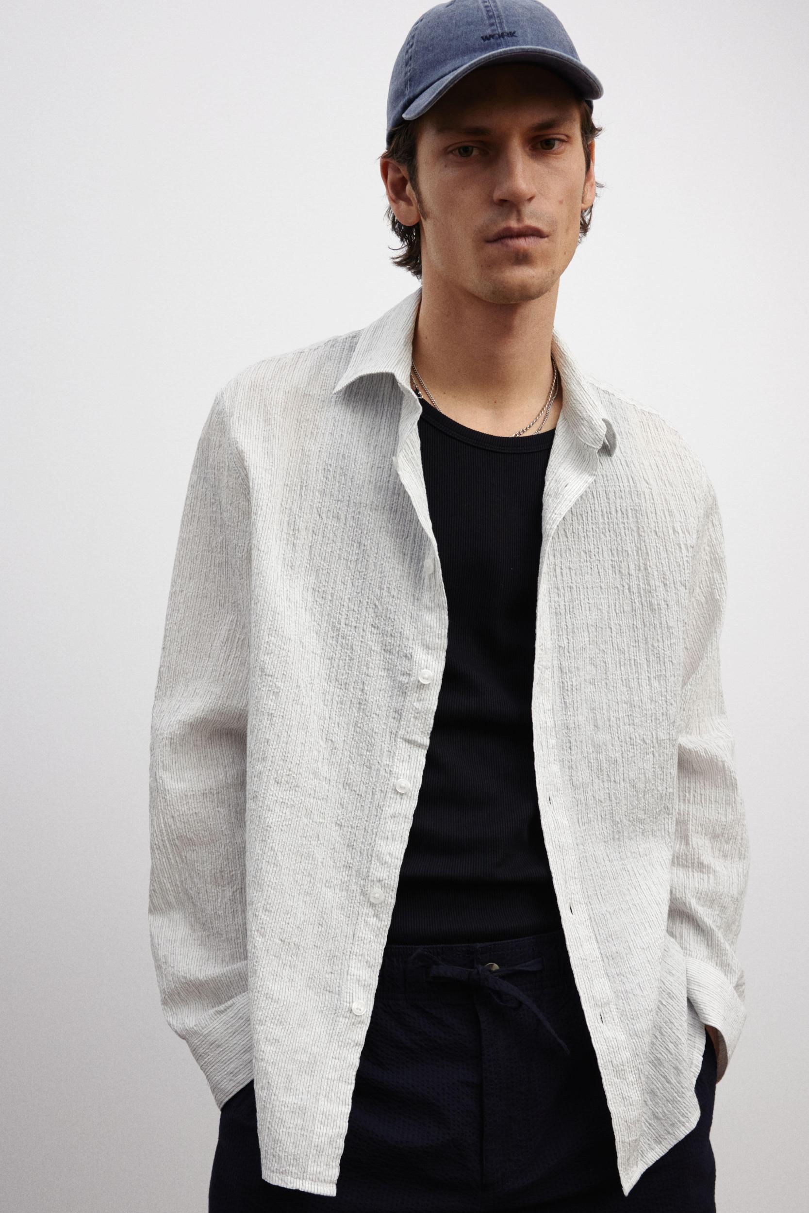 Loose-Fit Textured Shirt Product Image