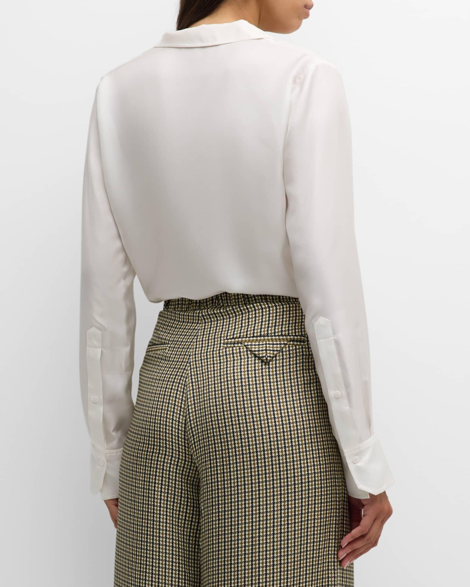 Trench It Up II Button-Down Silk Blouse Product Image