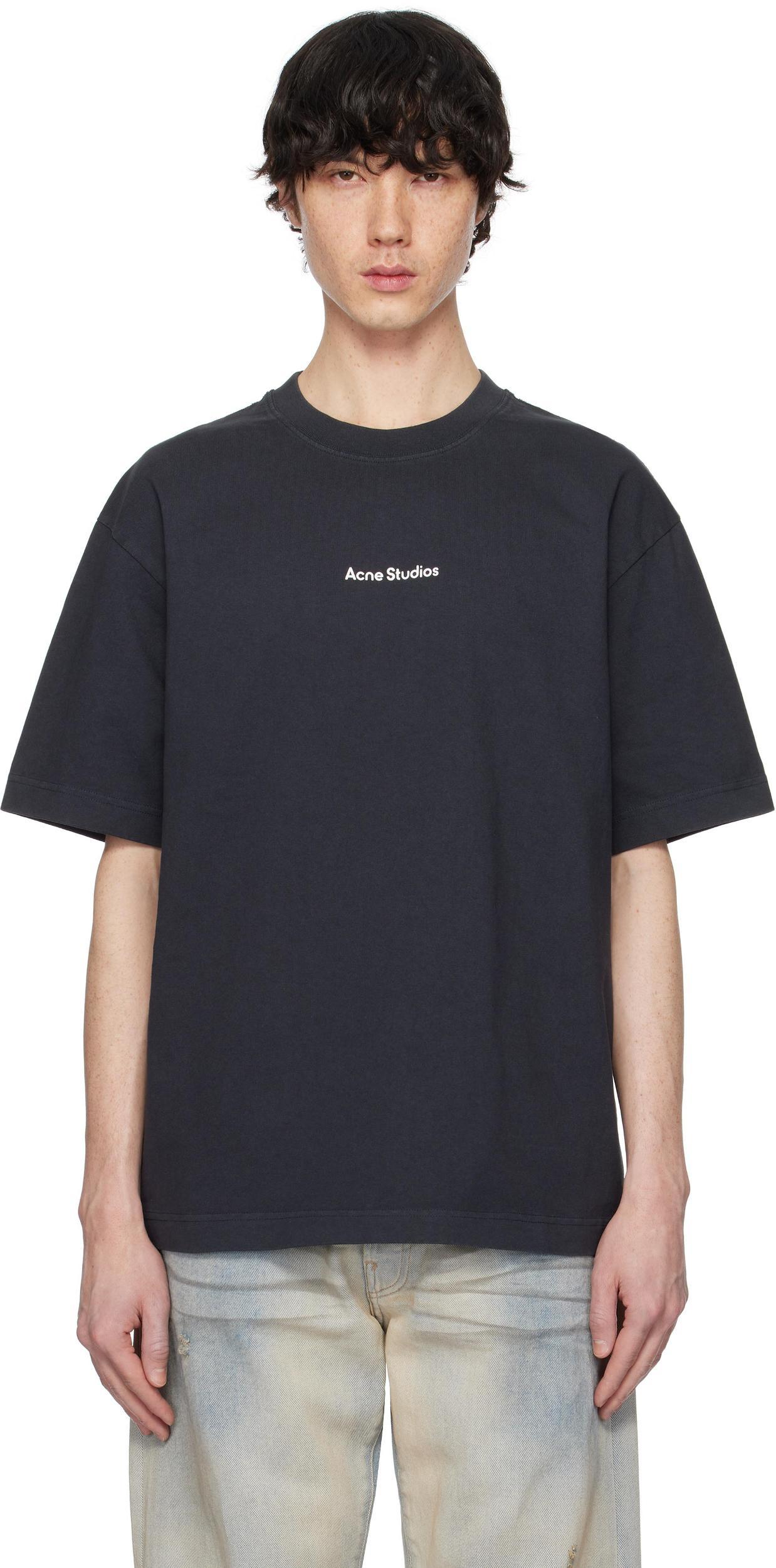 ACNE STUDIOS Oversize Logo T-shirt In 900 Black Product Image