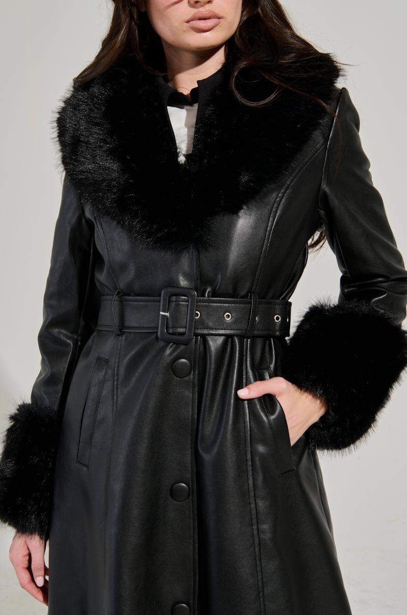 KAYA FUR TRIM TRENCH Product Image