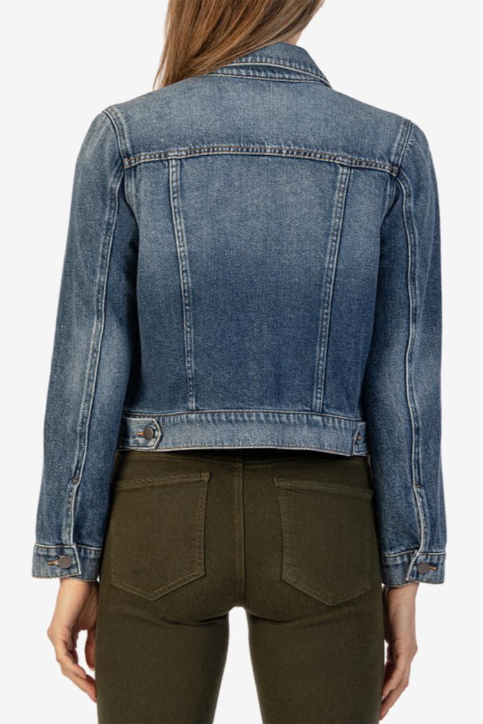 Julia Denim Crop Jacket- Capitalized Wash Product Image