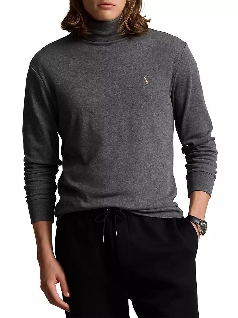 Cotton Turtleneck Long-Sleeve T-Shirt Product Image
