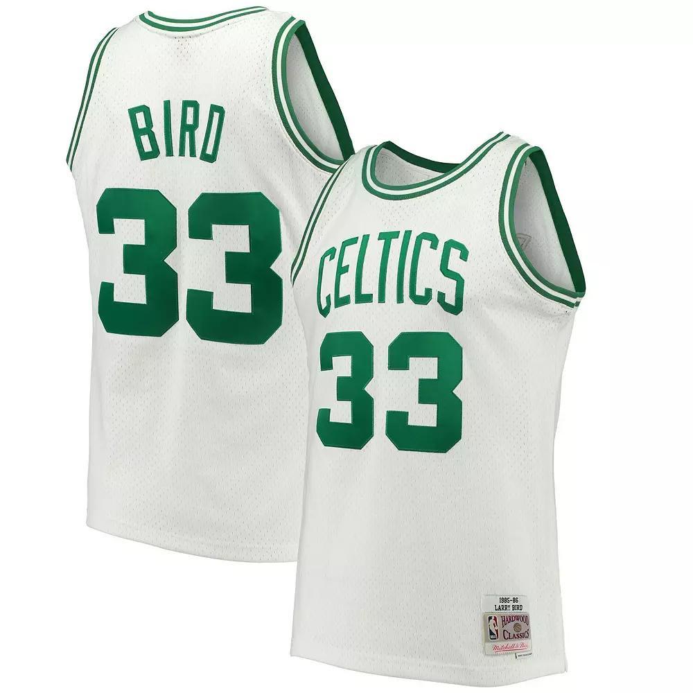 Men's Mitchell & Ness Larry Bird White Boston Celtics Hardwood Classics Swingman Jersey, Size: Large Product Image