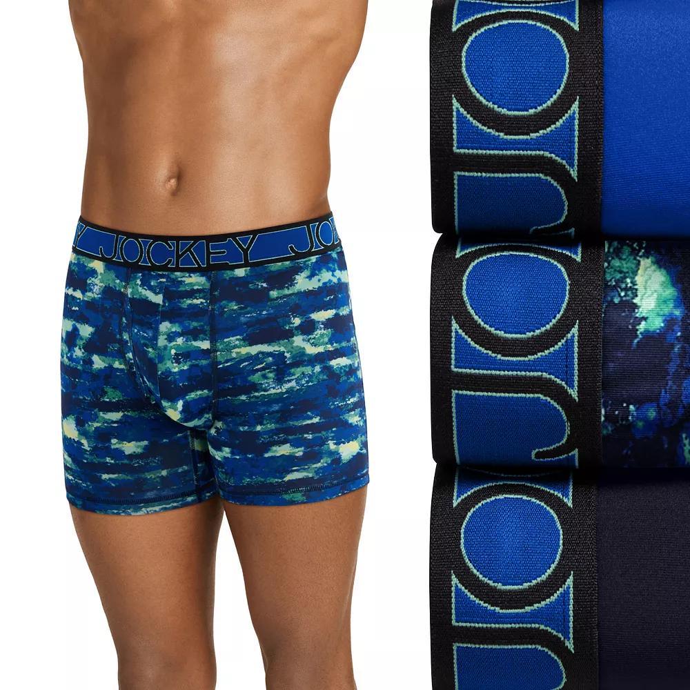 Men's Jockey 3-Pack Active Microfiber 5" Boxer Briefs, Size: XL, Dove Gray Team Product Image