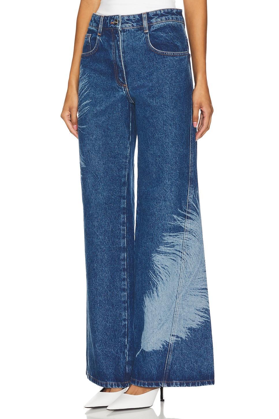 Feather Print Wide Leg David Koma Product Image