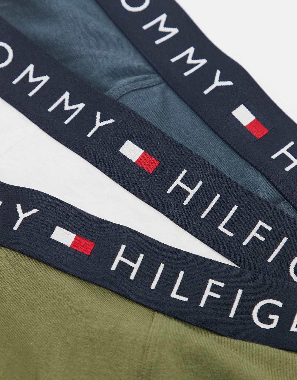 Tommy Hilfiger Original 3-pack trunks in blue/white/green Product Image