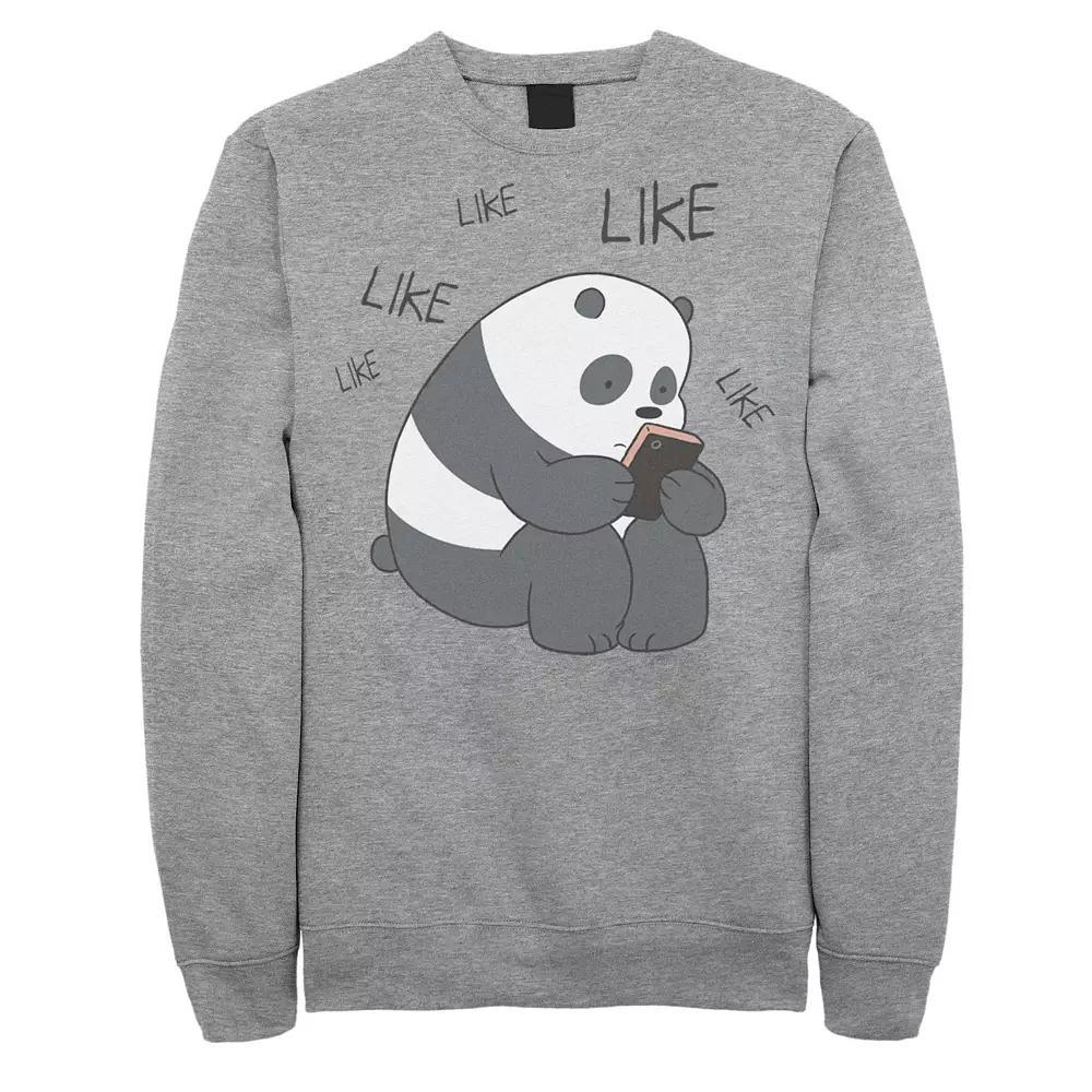 Men's Cartoon Network We Bare Bears Like Like Like Sweatshirt, Size: Small, Athletic Grey Product Image