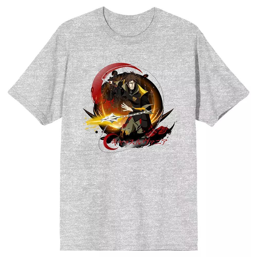 Men's Castlevania Trevor Belmont Poster Tee, Size: Large, Grey Product Image