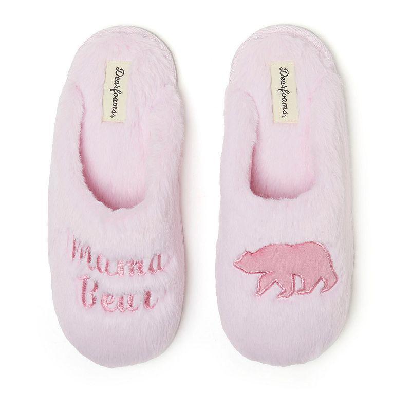 Women's Dearfoams Bailey Faux Fur Scuff Slippers, Size: Large, Hyacinth Product Image