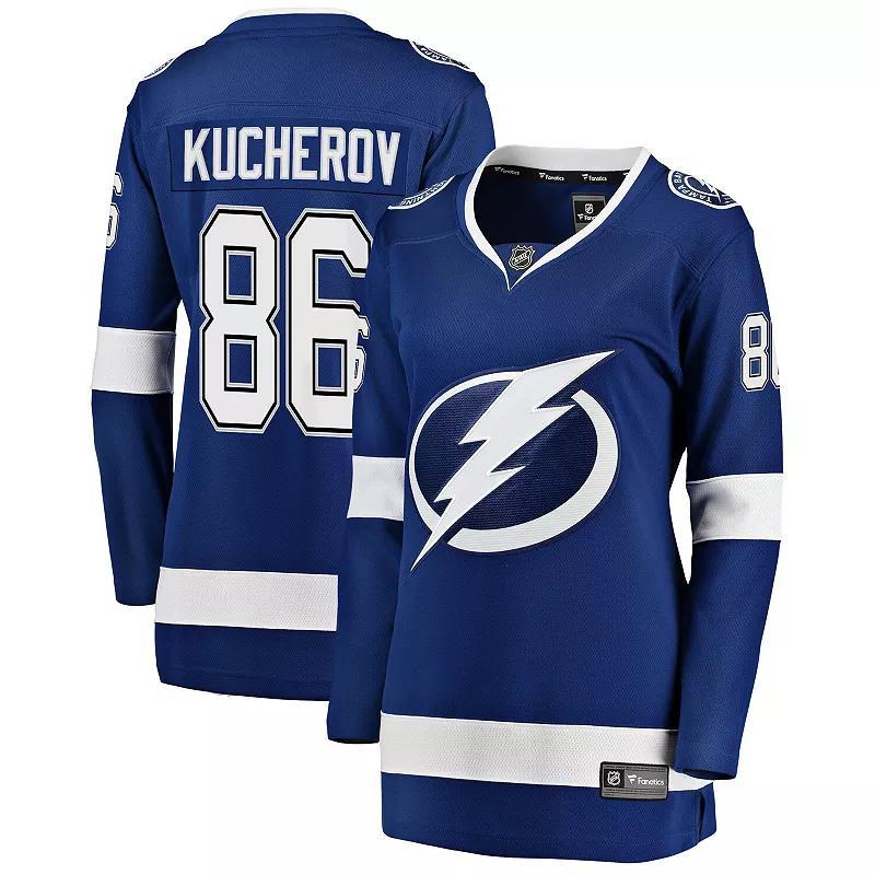 Women's Fanatics Branded Nikita Kucherov Blue Tampa Bay Lightning Premier Breakaway Player Jersey, Size: Large, Lgh Blue Product Image
